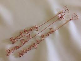 A Custom Wire Bookmark A Personalized Wire Name Bookmark Etsy Wire Bookmarks Book Lovers Gifts Bookmark Gifts