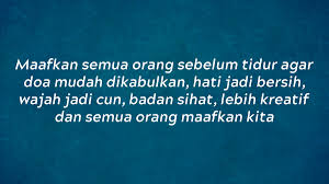 Jangan tidur menghadap kaki arah qiblat. Berkat Doa Orang Lama Iium Confessions