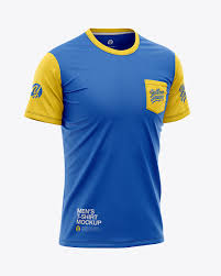 Download Men S Pocket T Shirt Front Half Side View In Apparel Mockups On Yellow Images Object Mockups