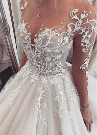 Ball Gown Wedding Dress With Long Sleeves Fashion Custom Made Bridal D Yourdresstailor Ball Gown Wedding Dress Ball Gowns Wedding Ball Dresses