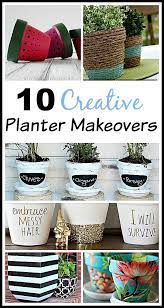How to jazz up your planters • one brick at a time. 10 Creative Planter Makeovers Creative Planter Diy Planters Plastic Planters