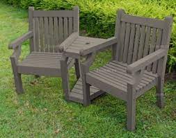 Save 15% on select patio furniture with code july. Synthetic Wood Love Seat 246 Grey Finish Maintenance Free