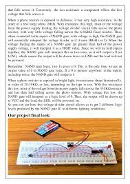 What is the advantage of logic gate? Light Detector Using Nand Gate