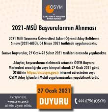 Milli savunma üniversitesi (msü) sınav sonuçları 26 nisan tarihinde açıklandı. Milli Savunma Universitesi Msu Basvurusu Nasil Yapilir Sartlari Neler Ve Sinavi Ne Zaman Osym Kilavuzu Yayinlandi Msu Basvurulari 2021 Basladi Sayfa 4 Askeri Personel Haberleri