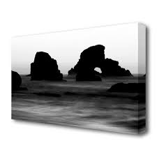 Black And White Canvas Prints Uk East Urban Home Black And White Ocean Flows To The Rocks Sunset Photographic Print On Wrapped Canvas Sunset Canvas Canvas Black White