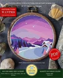 20.75 x 16.75 24 count: Embroidery Pattern Kit Sequoia National Park K478 Counted Cross Stitch Kit 2 Fabrick And 4 Printed Color Schemes Inside Needles Threads Cross Stitch Patterns
