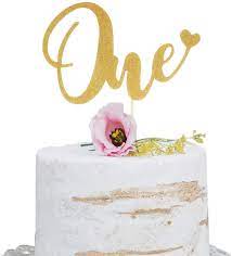 Not as the smash cake though, but as the birthday cake for the guests. Buy Gold One Cake Topper For 1st Birthday Golden Glitter Birthday Party Loving Heart Cake Decoration Supplies Single Sided Cake Smash Decoration Photo Booth Props Gold Paper Cake Flags Sign Online