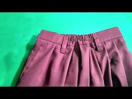 Cara Menjahit Ban Pinggang Karet Pada Rok 2 Youtube Celana Wanita Celana Pendek Wanita Bisban