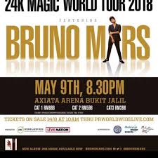 When he was just four years old, bruno mars was performing regularly in. Bruno Mars 24k Magic Concert Malaysia 2018 Tickets Vouchers Event Tickets On Carousell