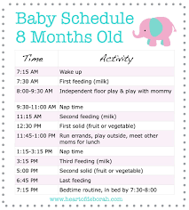Sample Baby Schedule 8 Months Old Children Pinterest 3 Food