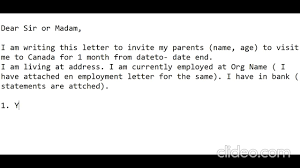 Your family responsibilities, your assets & large lodgements, dependent parents, good employment you should write your explanation carefully because explanation letter is one of the most important documents in visa application. Letter Of Invitation For Parents To Visit Canada Sample Cute766