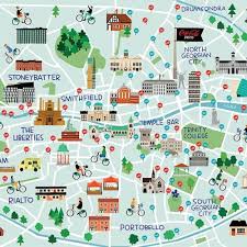 Image Result For Simple Map In 2021 Dublin Map Illustrated Map Travel Prints