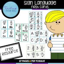 Spanish, asl & english flash cards. Free American Sign Language Flash Cards Teachers Pay Teachers