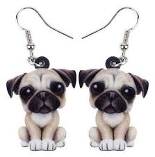 Cute Adorable Big Puppy Eyes French Bull Pug Dog Hanging Earrings In 2020 Dog Earrings Pug Earrings Fashion Earrings