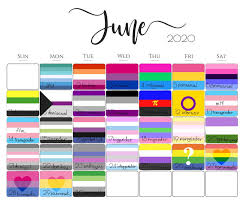 Don the colors of the rainbow, get the glitter out, and be true to yourself during pride month every june. 2020 Pride Month Calendar By U Tinituss Omnisexual