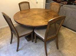 22.25 wide x 17.25 deep x 32.25 high, with a seat height of 17.25 inches. Drexel Heritage Accolade Dining Table Set Ebay