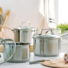 You'll save about 20% when you buy a scanpan set instead of buying individual scanpan pots and pans. Scanpan Impact Saucepan Set 16cm 18cm And 20cm Briscoes Nz