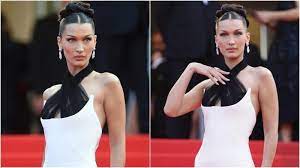 Check spelling or type a new query. Bella Hadid In Vintage Black And White Jean Paul Gaultier Gown Makes Heads Turn At Cannes 2021
