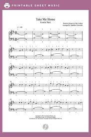 Take Me Home By Phil Collins Piano Sheet Music Rookie Level Piano Sheet Music Sheet Music Piano Sheet