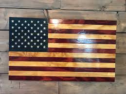 Rustic American American Flag Military Veteran Made Wood Flag Wall Decor Art Wall Rustic American Flag American Flag Decor Rustic Furniture Design