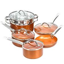 Shineuri Cookware Sets Non Stick Sauce Frying Skillet Roasting Pots And Pans With Athermic Stainless Steel Handle Cookware Sets Cookware Set Ceramic Kitchen