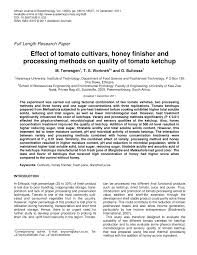Vitra nest 2 door 80cm mirror cabinet from £626.40 inc. Pdf Effect Of Tomato Cultivars Honey Finisher And Processing Methods On Quality Of Tomato Ketchup