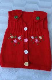 Duz Orgulu Renkli Ciceklerle Suslu Yelek Tarifi 3 4 Yas Tig Isi Bebek Elbiseleri Baby Knitting Patterns Orgu