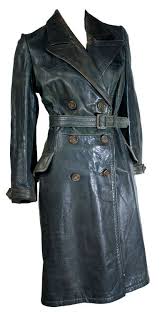 1940s Leather Trench Coat Leather Trench Coat Vintage Leather Jacket Green Leather Jackets
