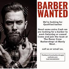 Need some extra Cash we are looking for a barber to work Saturday or casual  Come and join the team at The Razor Crew Barbershop!