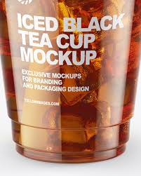 Download Iced Black Tea Cup Mockup In Cup Bowl Mockups On Yellow Images Object Mockups PSD Mockup Templates
