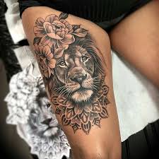 Amonischarnagltattoo Monischarnagltattoo Inspirationaltatto Bestfriendtatto Instatattoos Inspira Leg Tattoos Women Thigh Tattoos Women Female Lion Tattoo
