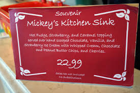 mickey kitchen sink ice cream sundae
