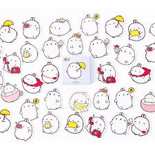 Kawaii Stickers Molang Bunny Stickers With 45pieces Unique kawaii stickers designed and sold by artists. kawaii stickers molang stickers including 45 pieces of paper stickers