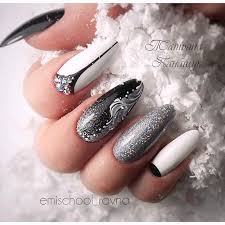 маникюр в домашних условиях на короткие ногти пошаговое фото Samye Lyubimoe Sochetanie Cvetov Chernyj Belyj I Serebro Rabota Tatyany Panashuk Gelevaya Korrekciya Fashion Nails Beautiful Nail Designs Nail Art Wedding