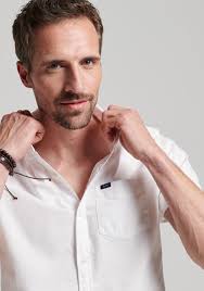 Superdry Vintage Oxford Short Sleeve Shirt, Optic