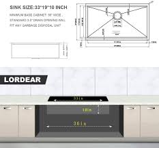 Dimensions of a 54 inch kitchen sink workstation undermount. Lordear 27x19 Inch Kitchen Sink Undermount 16 Gauge Deep Single Bowl Stainless Steel Ledge Workstation Sink Basin Single Bowl Tools Home Improvement Guardebem Com