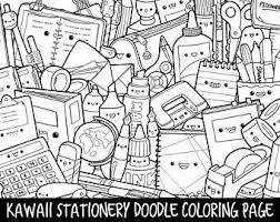 Plants Doodle Coloring Page Printable Cute Kawaii Coloring Etsy In 2020 Doodle Coloring Unicorn Coloring Pages Coloring Pages