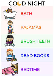 Nighttime Routine Chart Printable For Kids And Toddlers Morning Routine Kids Routine Chart Kids Routine Chart