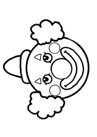 Clown à chapeau et à noeud papillon. Coloriage Une Tete De Clown