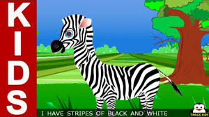 Nursery Rhymes Learn About Zebra Kids Songs With Lyrics From Tingookids Zebra Kids Kids Songs April Preschool