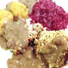 Hauptgang2 Veganes Weihnachtsmenu Dinner Lebensmittel Essen