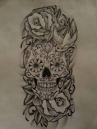 Sugar Skull Skull Girl Tattoo Sugar Skull Tattoos Feminine Skull Tattoos