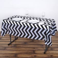 Black And White Checkered Tablecloth Plastic 54 X 72 Black 10 Mil Thick Chevron Waterproof Tablecloth Pvc Rectangle Disposable Tablecloth In 2020 Plastic Table Covers Vinyl Tablecloth Waterproof Tablecloth