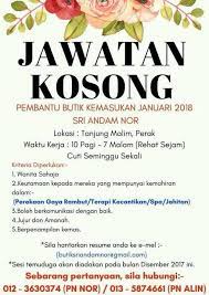 Sekiranya anda, seorang warganegara malaysia yang cukup syarat kelayakan dan berumur tidak kurang daripada 18 tahun pada tarikh tutup iklan jawatan adalah dipelawa untuk memohon bagi mengisi kekosongan jawatan tetap atau kontrak yang diiklankan. Kerja Kosong Lagi Tanjong Malim Kini Facebook