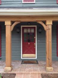 Originally, the builder was going to use pressure treated posts but has since changed his mind and wants us to go with cedar. 7 Cedar Porch Posts Ideas Porch Posts Front Porch Columns House With Porch