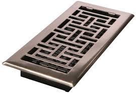 Decor Grates Ajh410 Nkl 4 Inch By 10 Inch Oriental Floor Register Brushed Nickel Floor Heating Registers Amazon Floor Registers Air Vent Covers Wall Vents