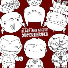 Black And White Superhero Clipart Superheroes Clipart Superhero Clip Art Black And White Etsy Clip Art Superhero Clipart Art