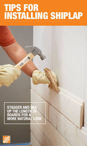 How To Install A Shiplap Wall The Home Depot Blog Installing Shiplap Shiplap Ship Lap Walls