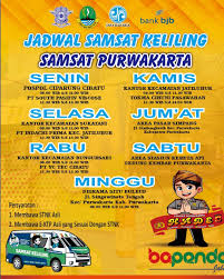 Jadwal Mingguan Samsat Keliling