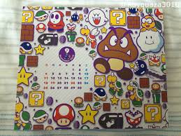 2016 Super Mario Calendar Japanese Club Nintendo Mario And Luigi Super Mario Super Mario Brothers